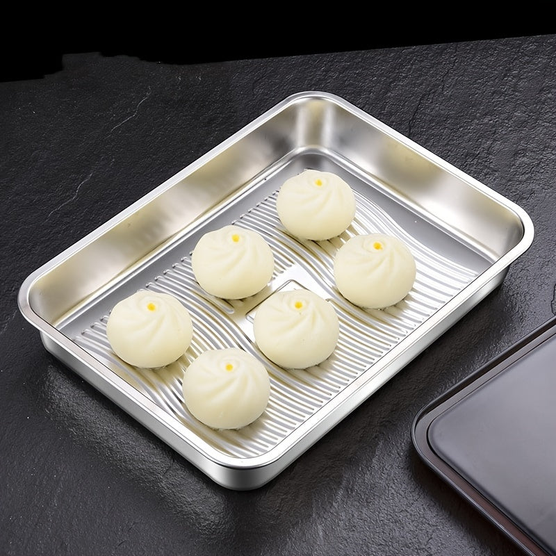 316 Stainless Steel Dumpling Storage Box, Fresh-keeping Square Plate