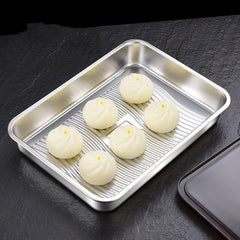316 Stainless Steel Dumpling Storage Box, Fresh-keeping Square Plate