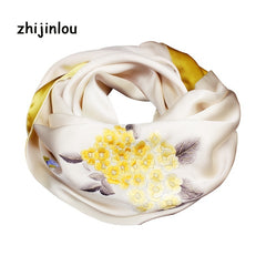 Double Layer Silk Scarf SuZhou Embroidery Phalaenopsis Butterfly Shawl