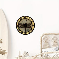 Wooden Carved Craft Nursery Night Light Clock