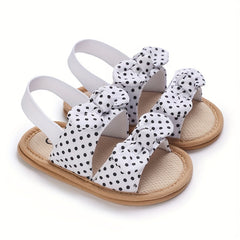 Bowknot Open Toe Sandals For Baby Girls Lightweight Breathable Anti Slip Sandals