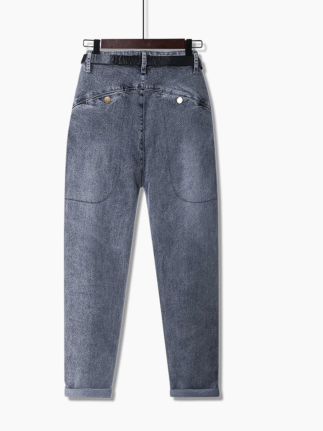 Washed Stretch Denim Jeans Women's Casual Pants