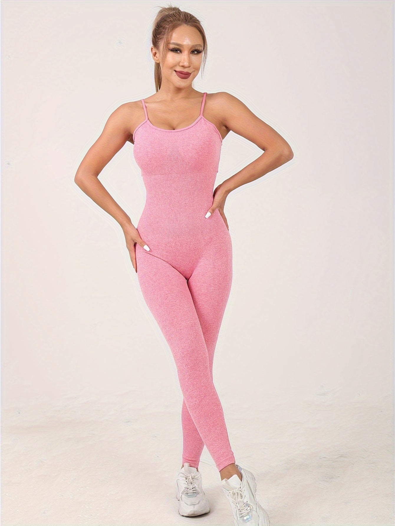 Sports Cami Jumpsuit Sleeveless Yoga Bodysuit Women's Activewear