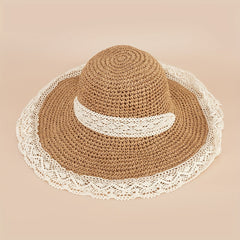 Stylish Straw Sun Hat with Hollow Out Design for Summer