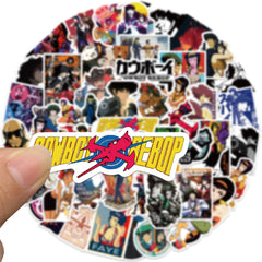 50 Sheets Cowboy Anime Stickers Waterproof DIY Skateboard Computer Car Decals