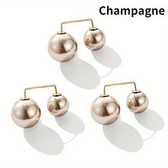 3pc Faux Pearl Metal Lapel Pin Brooch Dress Skirt Waist Pants Buckle