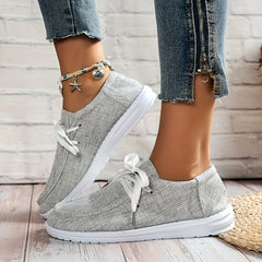 Women's Lightweight Canvas Lace-Up Sneakers