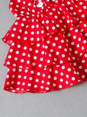 Girls Polka Dot Sleeveless Tutu Dress