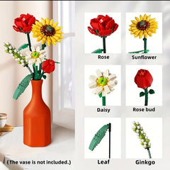 DIY Comfortable Flower Arrangement Set Red Roses Sunflowers Lavender