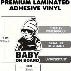 2PCS Car Vinyl Stickers Fun Signs Computer Phone Stickers