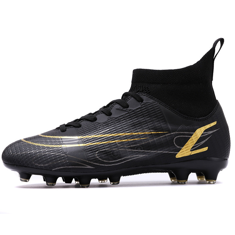 Men's Breathable Soccer Shoes High Top AG TF Cleats Football Boots