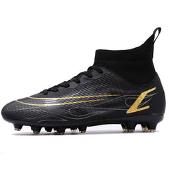 Men's Breathable Soccer Shoes High Top AG TF Cleats Football Boots