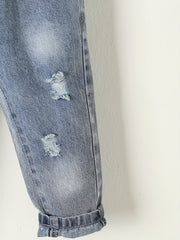 Boys Ripped Denim Jeans Long Pants Preppy Style Kids Clothes