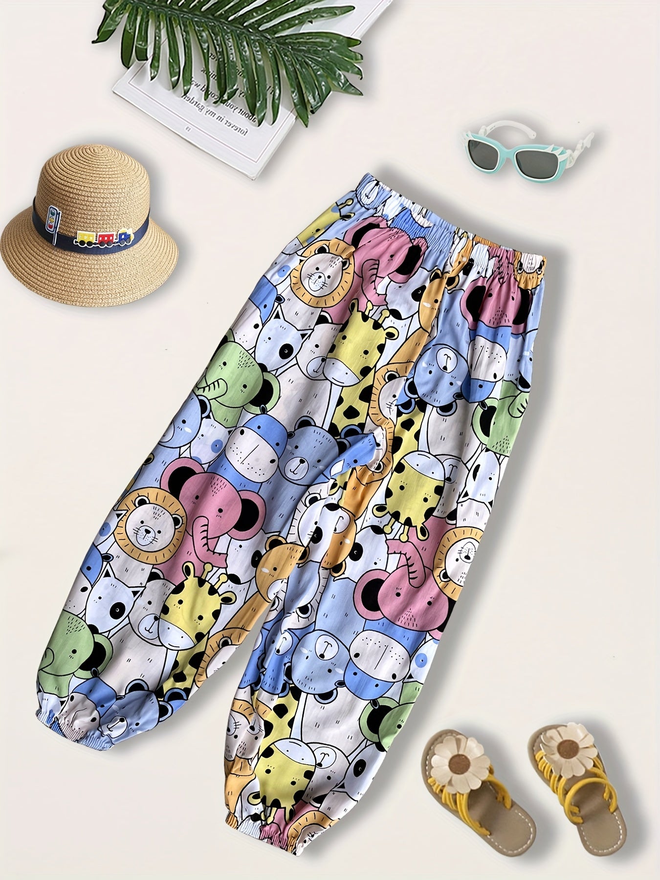 Kids Girls Harem Pants Casual Animal Pattern Joggers