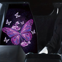 Purple Big Butterfly Print Car Seat Cover