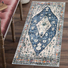 Small Boho Area Rug Oriental Distressed Rug