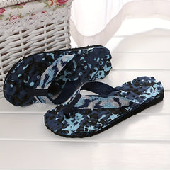 Men's Camo Non Slip Flip Flops Quick Drying Thong Sandals