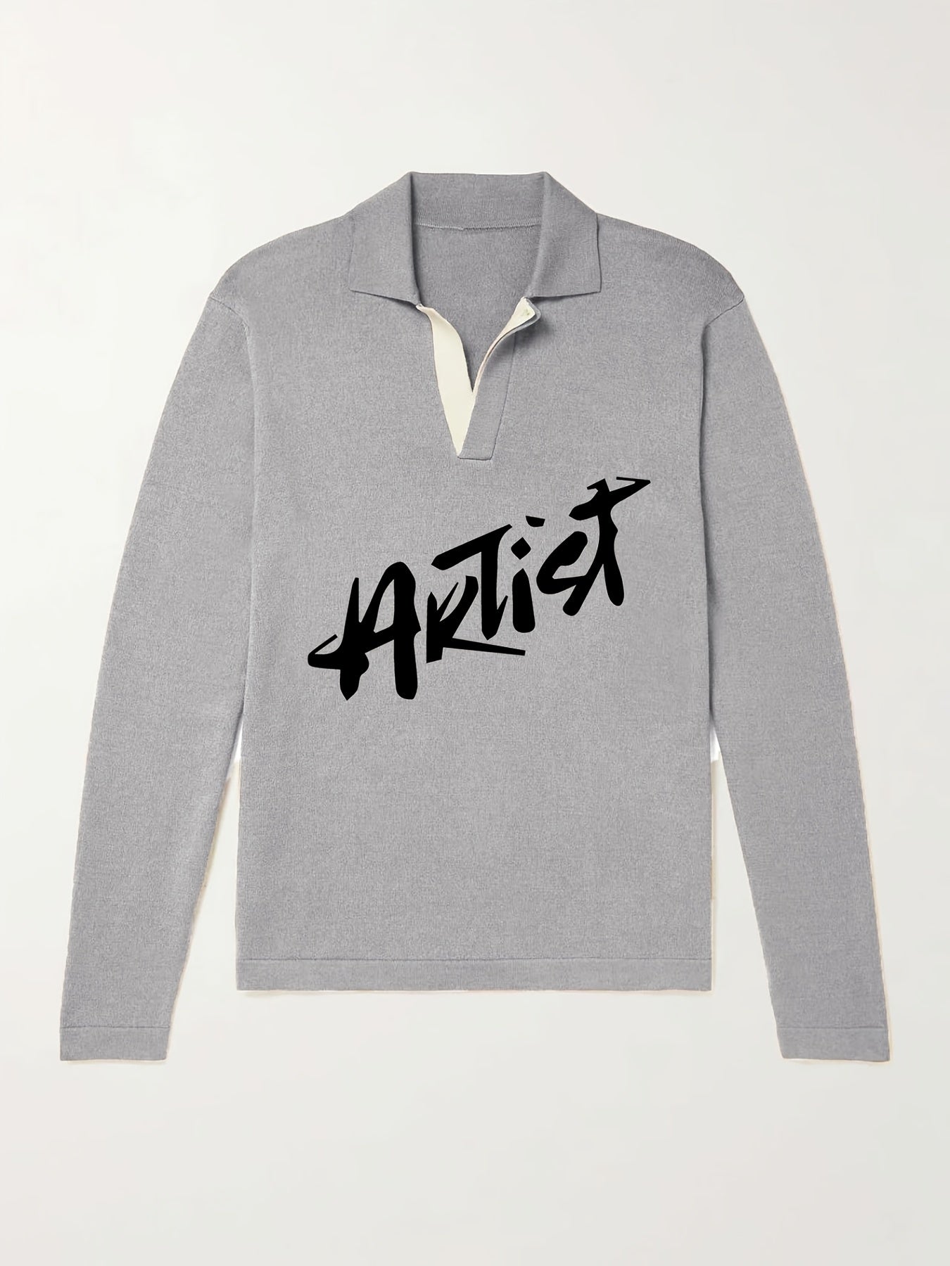 Artist Knit Polo Men's Pullover Sweater Winter Autumn