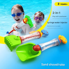 2 in 1 Shovel Water Gun for Beach Fun Durable Plastic Sand and Water Play Tool