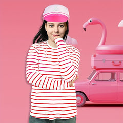 Pink Sailor Hat Halloween Cosplay Captain Cap Adjustable Party Hat