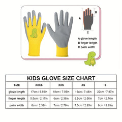 2 Pairs Safety Garden Gloves Knitted Elastic Liner Water Dirt Resistant
