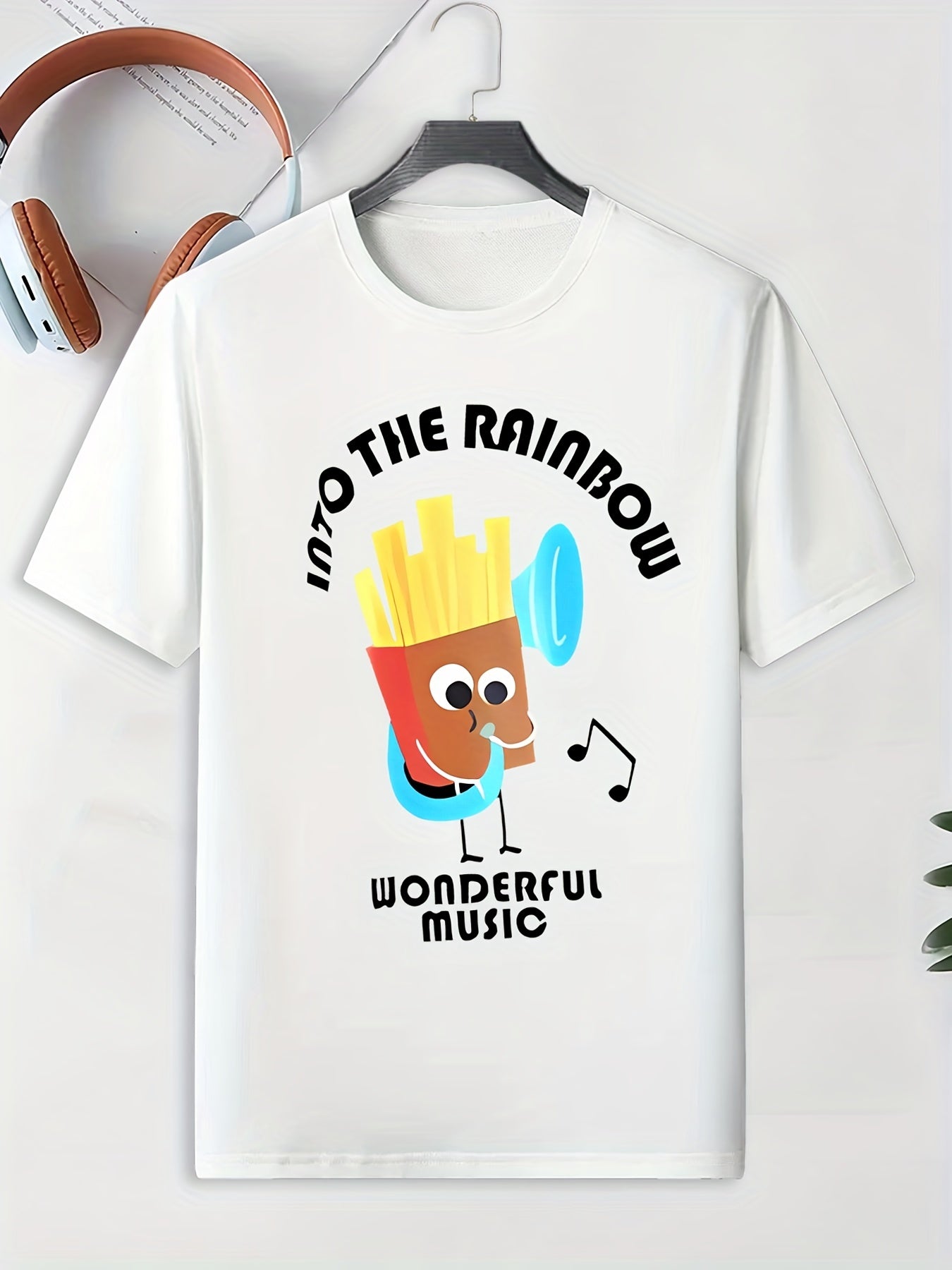 Men's French Fries Pattern T-shirt - Active Stretch Tee