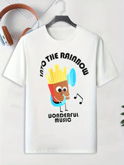 Men's French Fries Pattern T-shirt - Active Stretch Tee