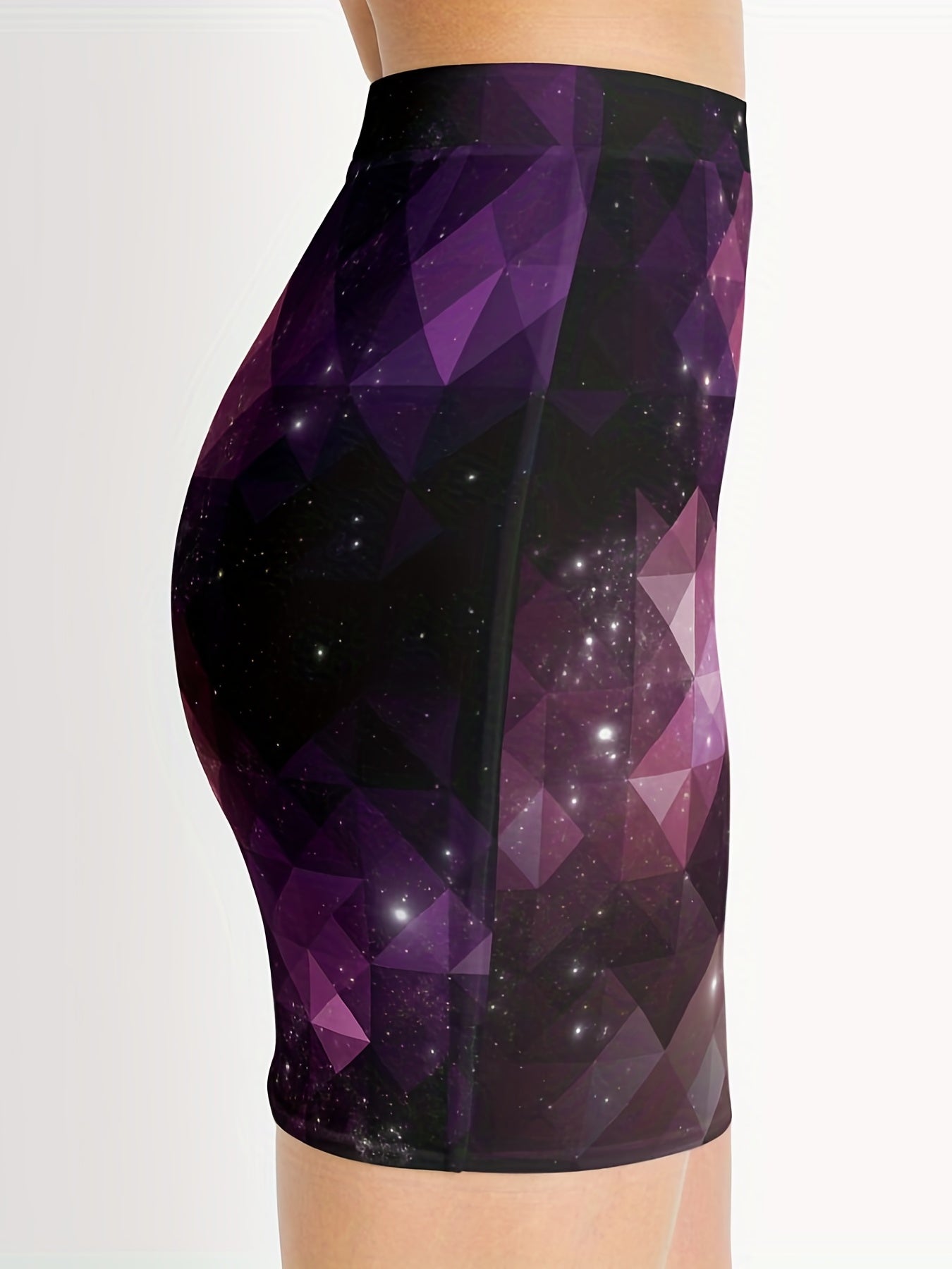 Geo Print Mini Skirt Casual Skinny Skirt For Spring & Summer Women's Clothing