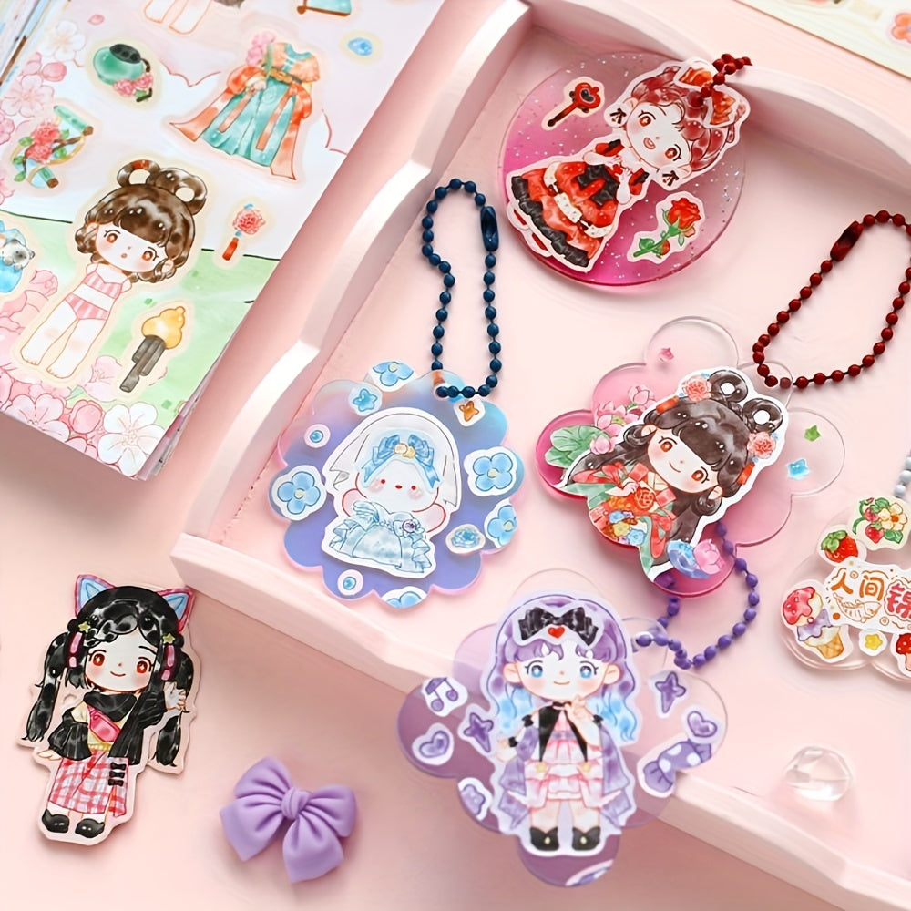 Adorable Girl Dress up Stickers for Crafts & Decoration