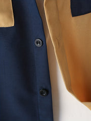 Boys Casual Short Sleeve Lapel Shirt for Summer Outdoor