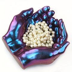 Hand Shaped Epoxy Resin Tray Mold for DIY Crafts & Jewelry Storage