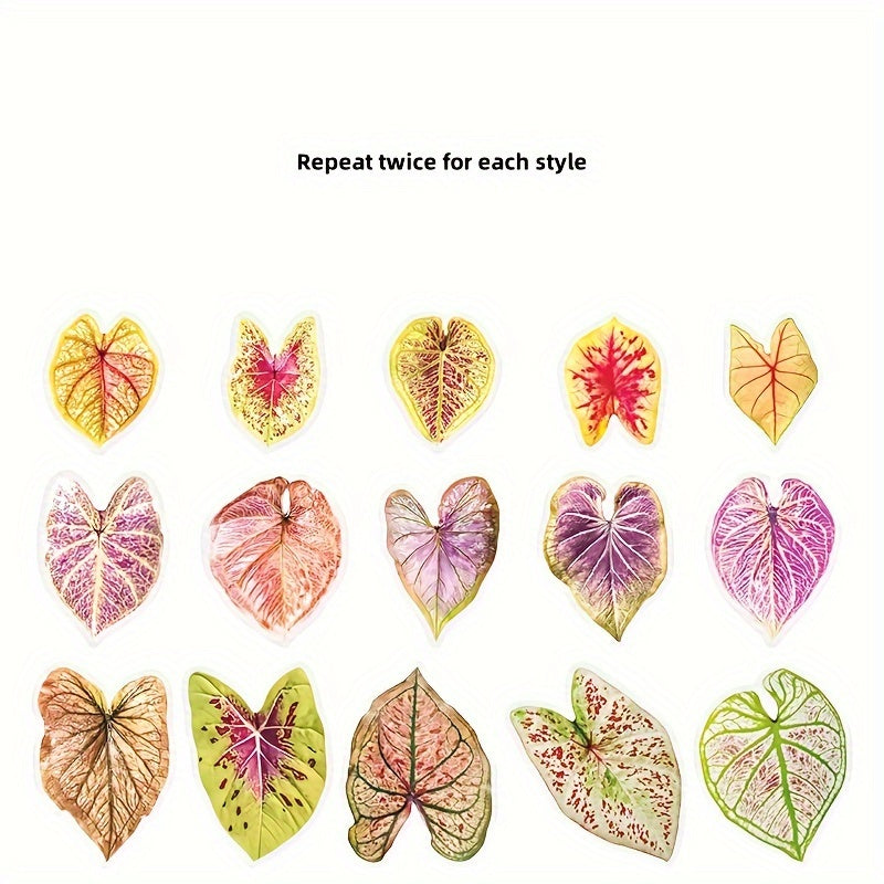 30pcs Autumn Leaves Sticker Pack DIY Plant Decoration Collage