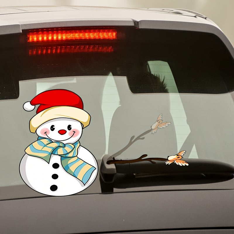 Waterproof Christmas Car Sticker PVC Reusable Wiper
