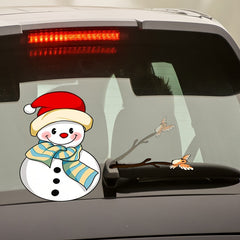 Waterproof Christmas Car Sticker PVC Reusable Wiper
