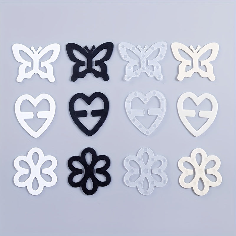 4pcs Invisible Bra Strap Clips Adjustable Shoulder Belt Non slip Buckles