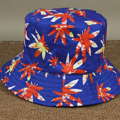 Maple Leaf Print Bucket Hat Sun Protection Outdoor Hat