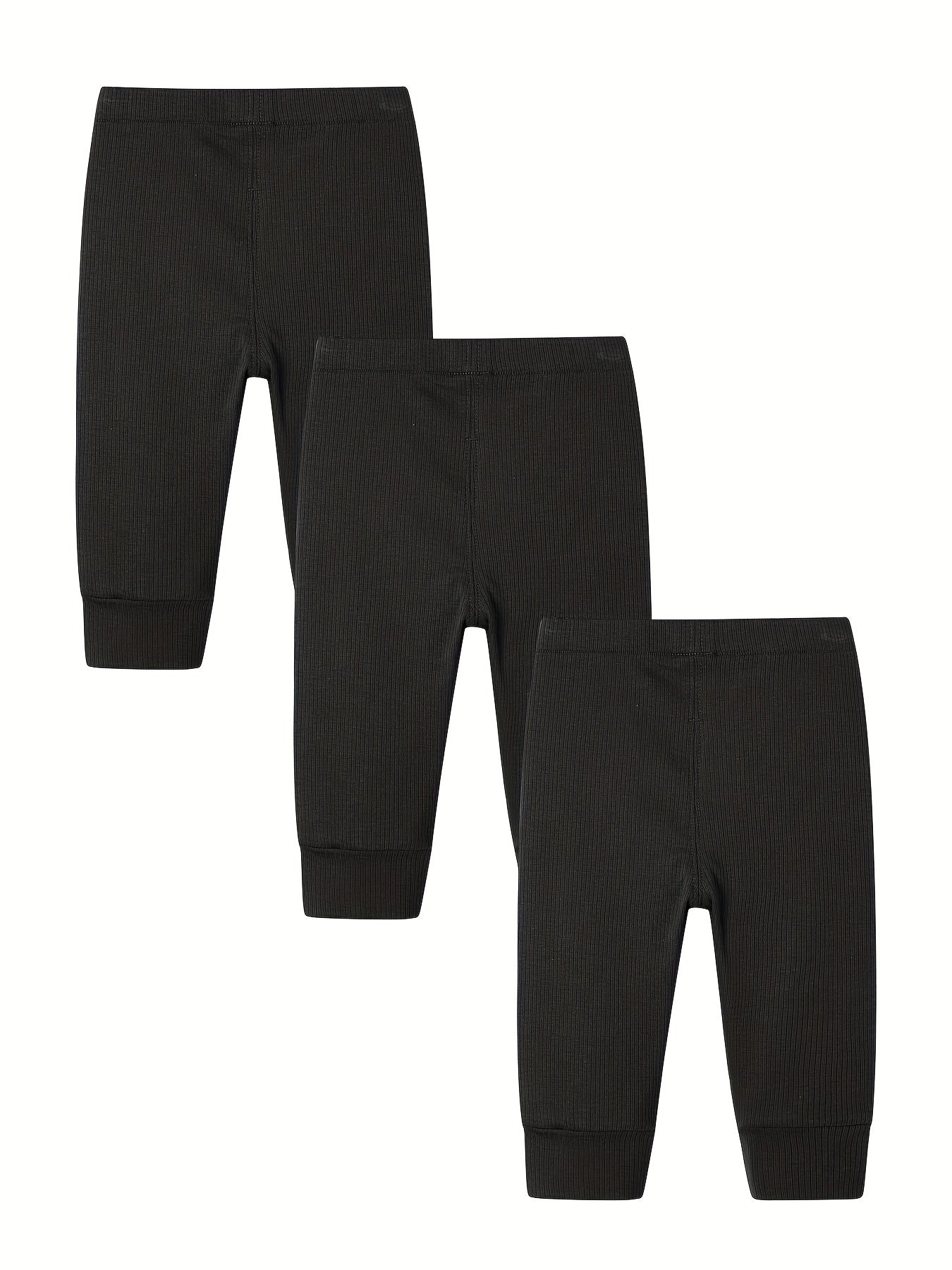3pcs Toddler Baby Comfy Stretchy Cropped Pants