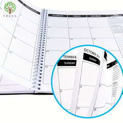 Trees Monthly Calendar Planner Spiral 24 Months July-June Time Management