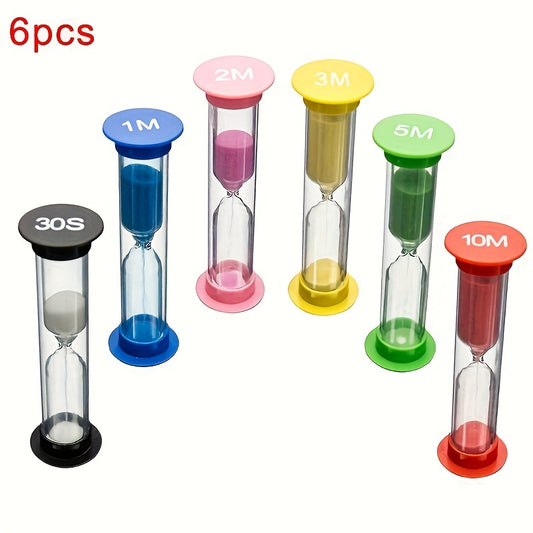 6pcs Montessori Toy Hourglass Timer Anti Drop & Fun