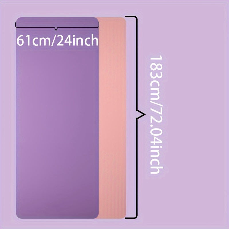 TPE Non-slip Yoga Mat 183x61x0.6cm Double Layer Fitness Mat