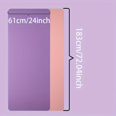 TPE Non-slip Yoga Mat 183x61x0.6cm Double Layer Fitness Mat