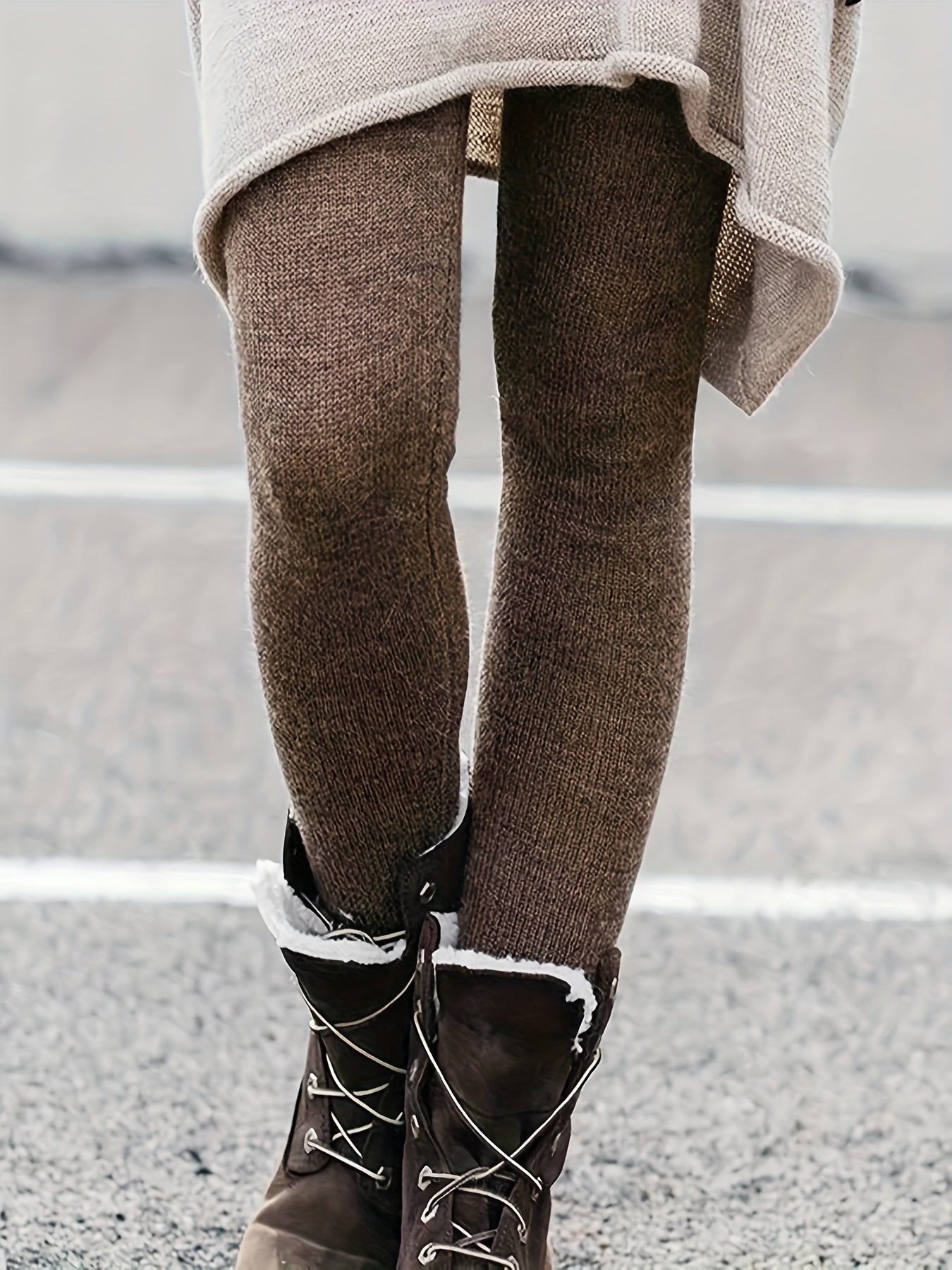 Stretchy Elastic Waist Skinny Leggings for Women