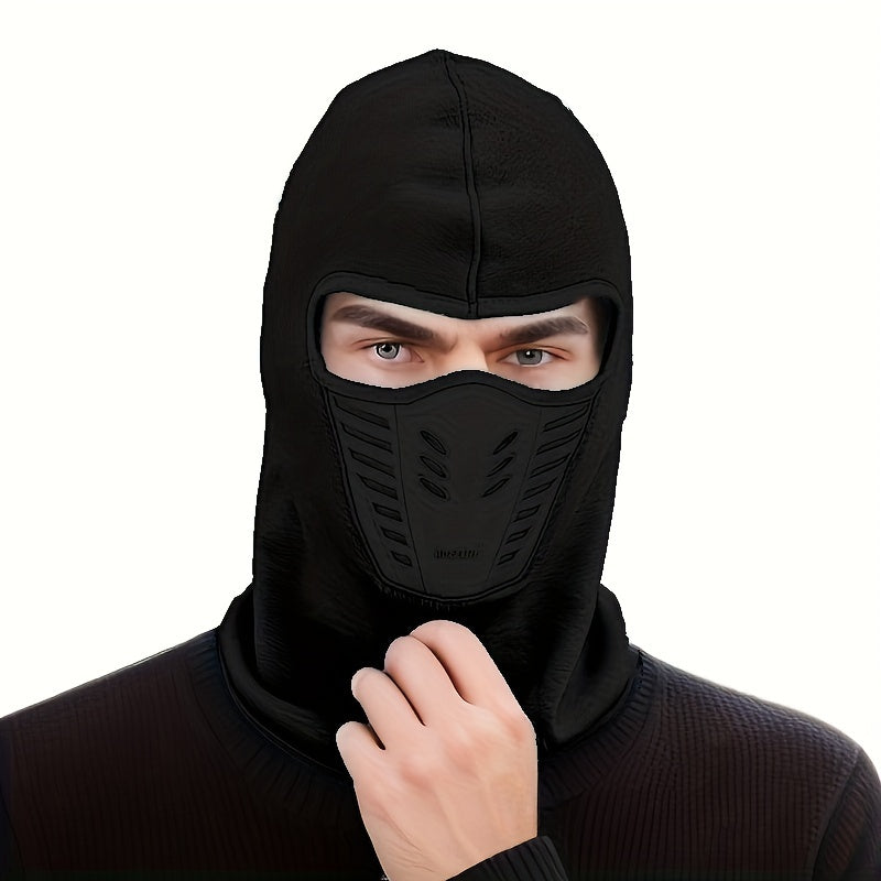 Winter Fleece Hat Neck Gaiter Face Protection Windproof Hat