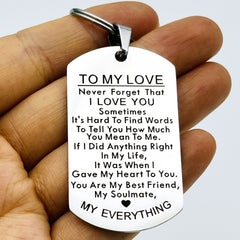 Love Keychain Gift For Husband Wife Anniversary Valentines Birthday