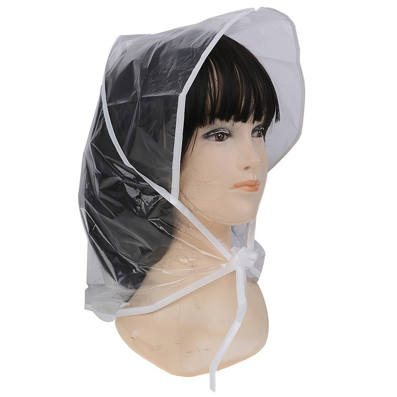 Women's Transparent Rain Cap Sunshade Hair Care Plastic Hat