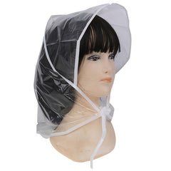 Women's Transparent Rain Cap Sunshade Hair Care Plastic Hat