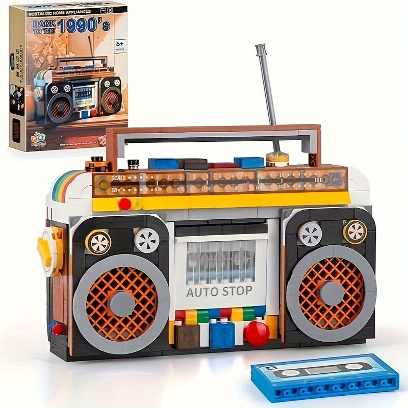 554pcs Retro Radio Building Blocks Toy Home Decor Holiday Party Decoration