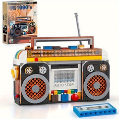 554pcs Retro Radio Building Blocks Toy Home Decor Holiday Party Decoration