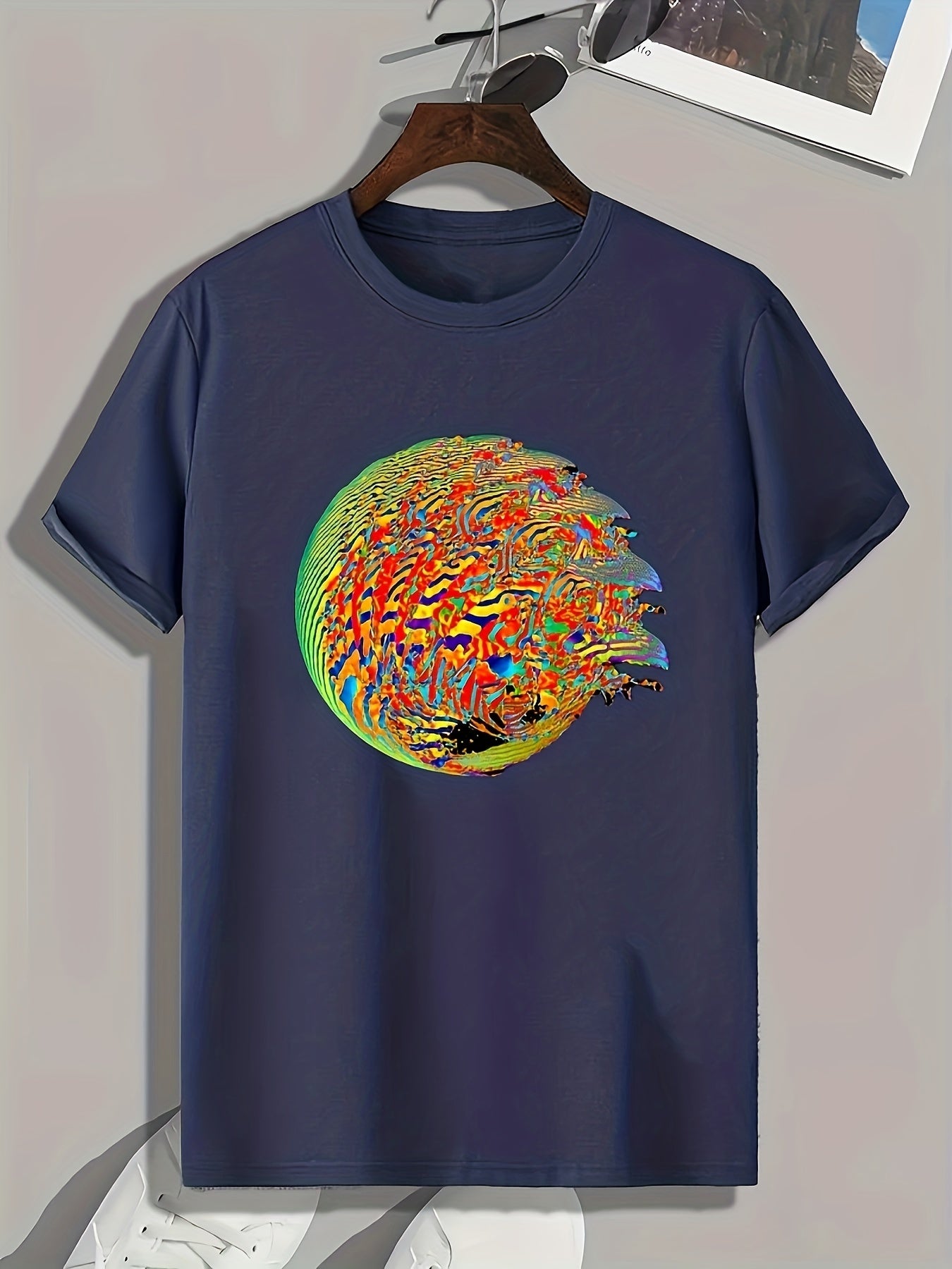 Artistic Pattern Men's Graphic T-shirt for Summer