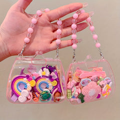 24pcs Fruits Flowers Rainbow Hair Clip Set for Girls